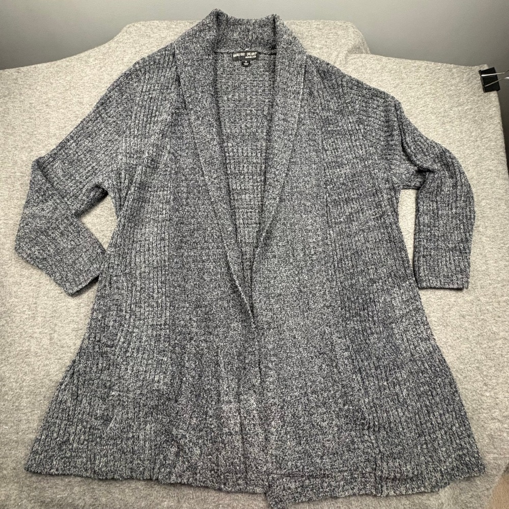 Barefoot Dreams CozyChic Lite Open Front Gray‎ Cardigan Women 3X Soft Minimalist - Picture 5 of 15